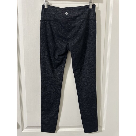 Athleta Chaturanga Leggings Women’s Size Small Heather Black Gray Yoga Gym - Picture 2 of 4